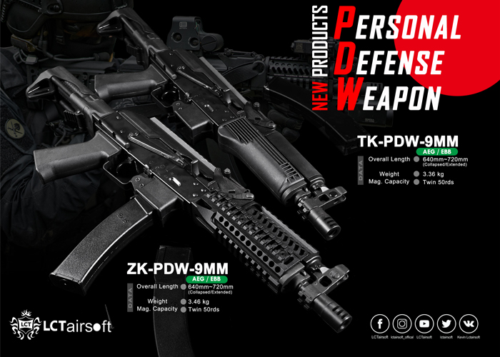 LCT Airsoft PDW 9MM AEGs