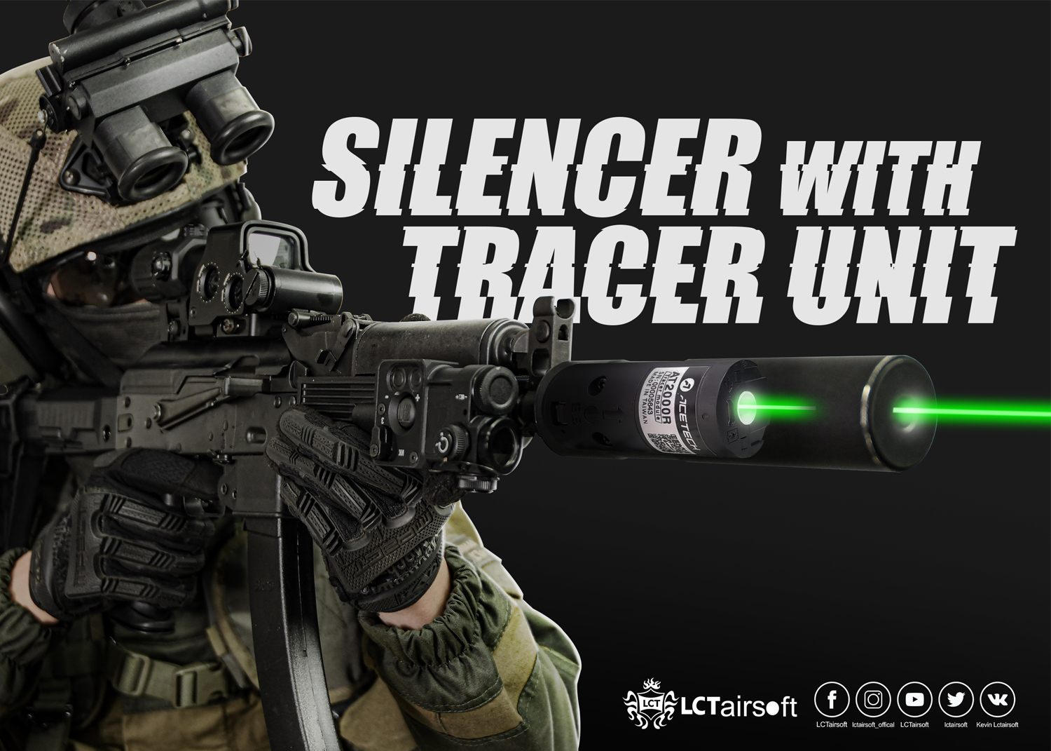 LCT Airsoft Silencers With Tracer Units