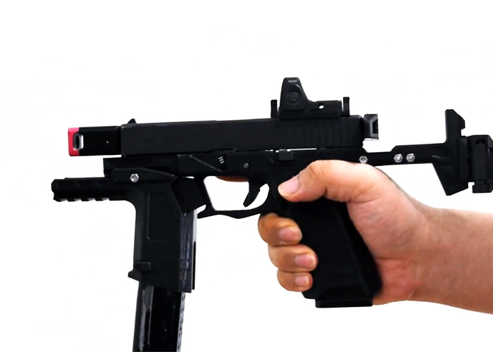 PJWRKS 3D Printed Airsoft Modular Glock SBR Kit