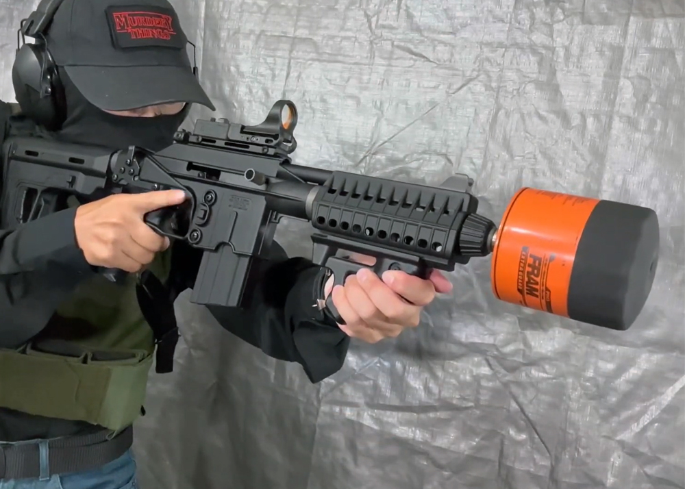 Tatami Tactical WE Keltec PLR-16 GBBR LWD With Custom LWD Oil Filter Silencer