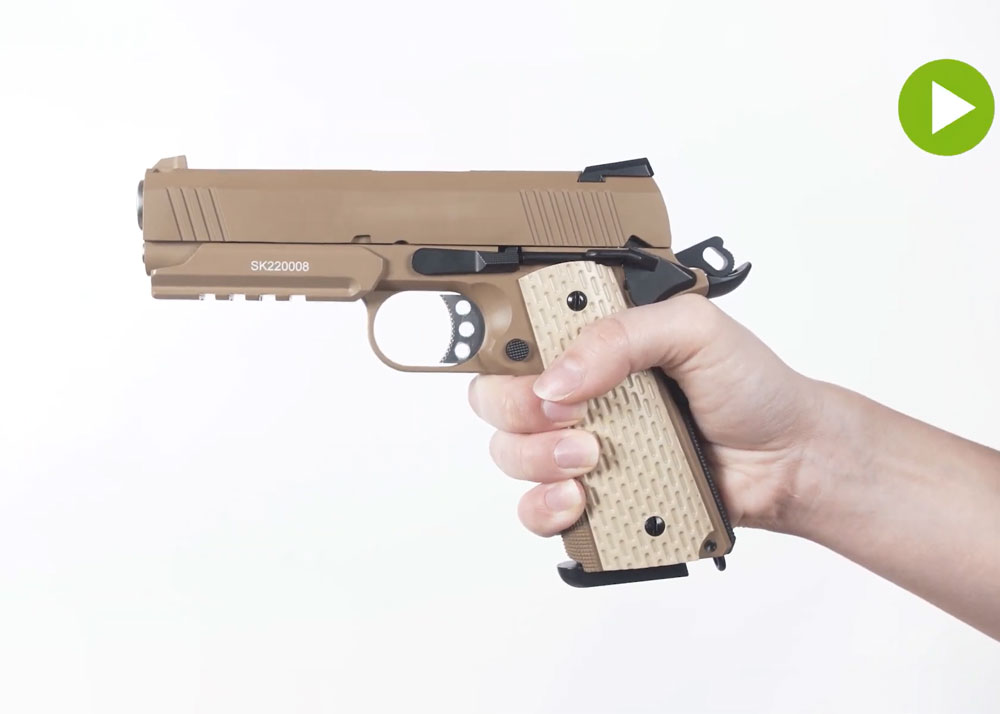 Destockage Games: WE Airsoft MEU Desert Warrior 4.3 GBB Pistol