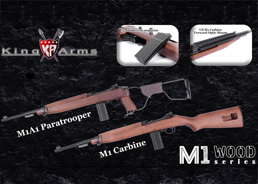 King Arms M1 Carbine & M1A1 Paratrooper CO2 Blowbacks