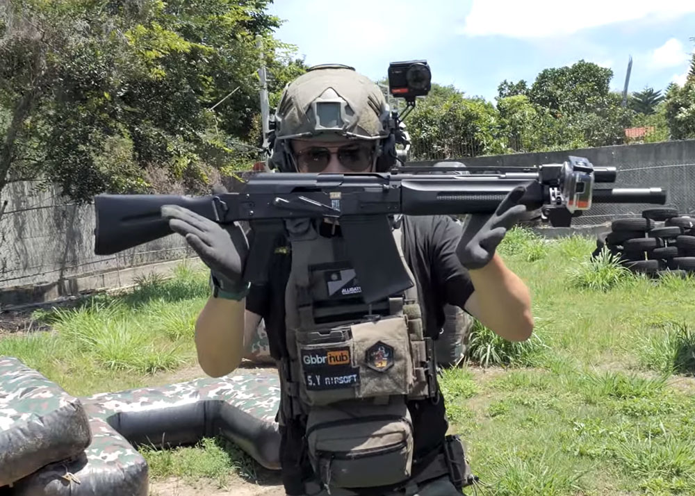 4UAD Smart Airsoft Tokyo Marui Saiga-12k GBB Shotgun ASMR