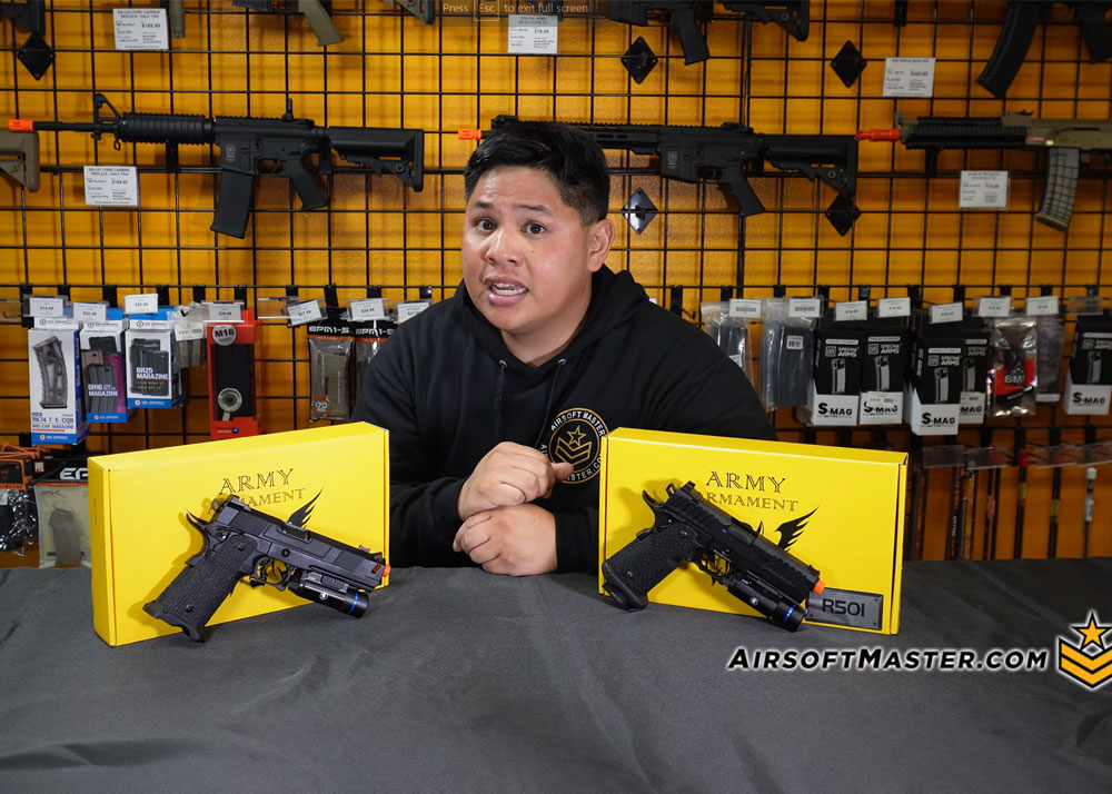 Army Armament HiCapa Pistols R501 & R603 At Airsoft Master Popular