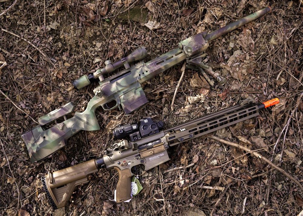 Amped Airsoft Silverback TAC-41P & Elite Force M110A1