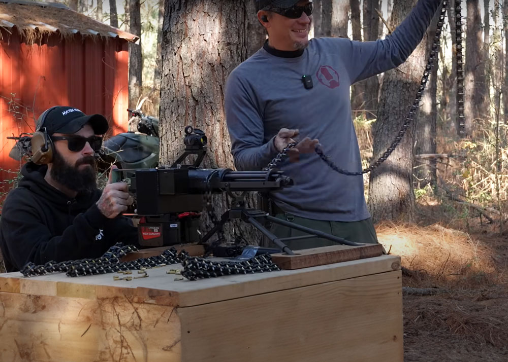 Top Shot Dustin Tests At 22LR Minigun M134