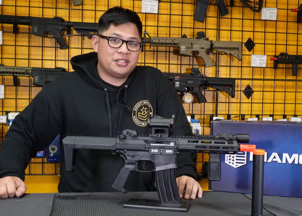 Airsoft Master BO Manufacture Diamondback DB15 7" Honey Badger AEG