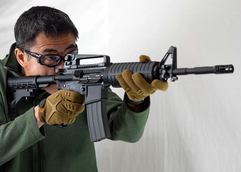 Mach Sakai With A Tokyo Marui M4A1 Gas Blowback Rifle