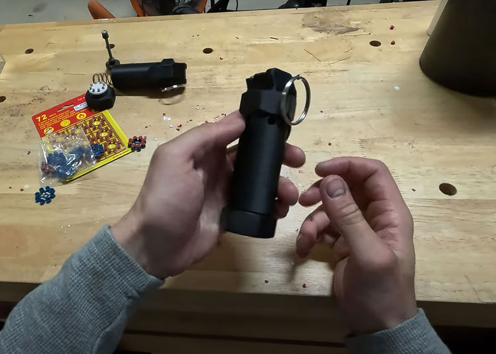 Gel Ops V2 3D Printed Flashbang For Airsoft or Gel Ball Games Demo