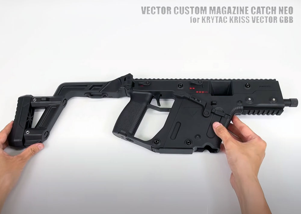 Laylax Installing The Krytac KRISS Vector GBB Custom Magazine Catch Neo