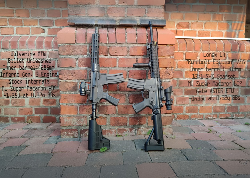 Rummbolt Wolverine Airsoft MTW Compared To An Upgraded AEG