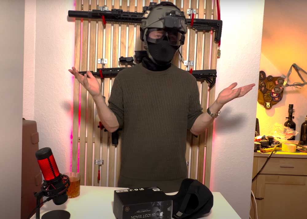 Kaslab Airsoft On NB Tactical Mesh Mask & Goggles
