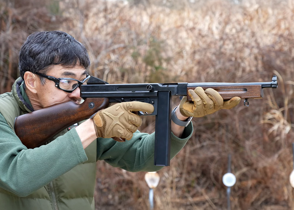 Mach Sakai Tokyo Marui Thompson M1A1 Mule Real Wood Custom AEG