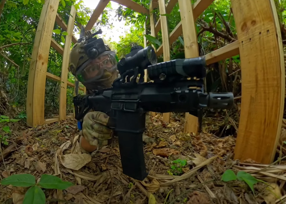 CY Wang Testing The Range Of the GHK Micro AR GBB