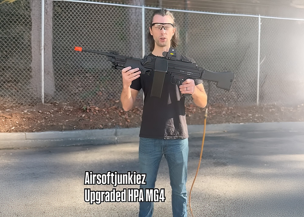 Airsoftjunkiez Custom EF MG4 HPA Light Machine Gun