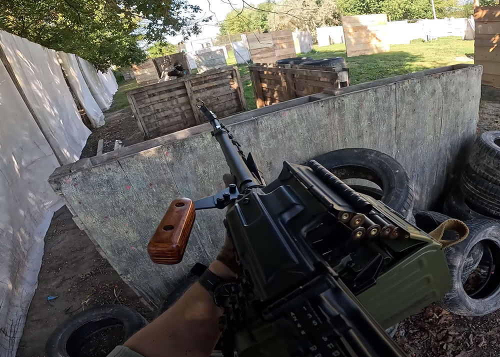 AirsoftNEXT Full Auto Airsoft PKM In CQB Gameplay