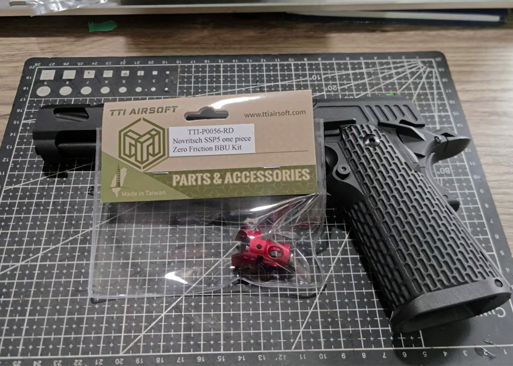 Clyde Santos TTI Airsoft Blowback Housing on SSP5 Test