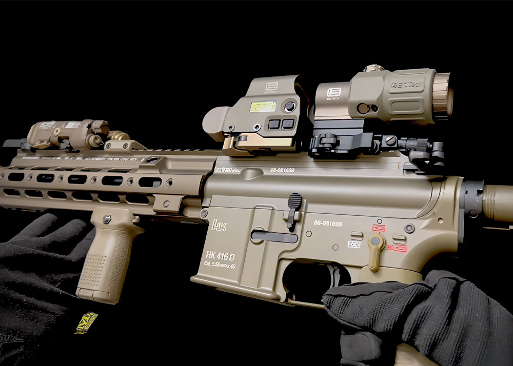 Prime Mech Airsoft's Gucci HK416 Delta Custom Recoil FDE Build 