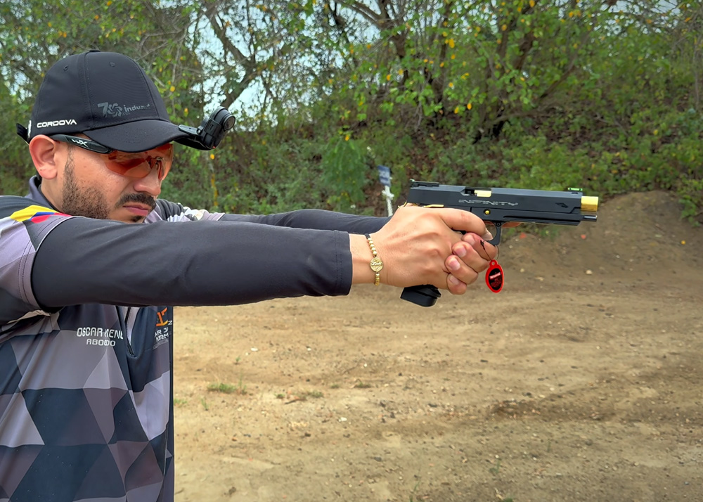 Oscar Jimenez Double Bell 2011 Infinity GBB Pistol At The Range