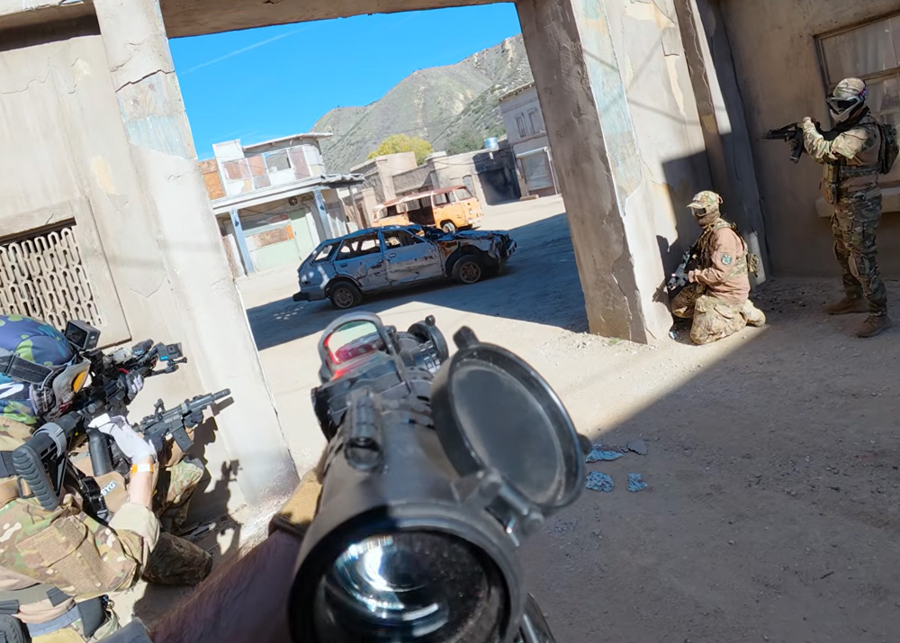 Valiant Airsoft Playing Airsoft In A Movie Set