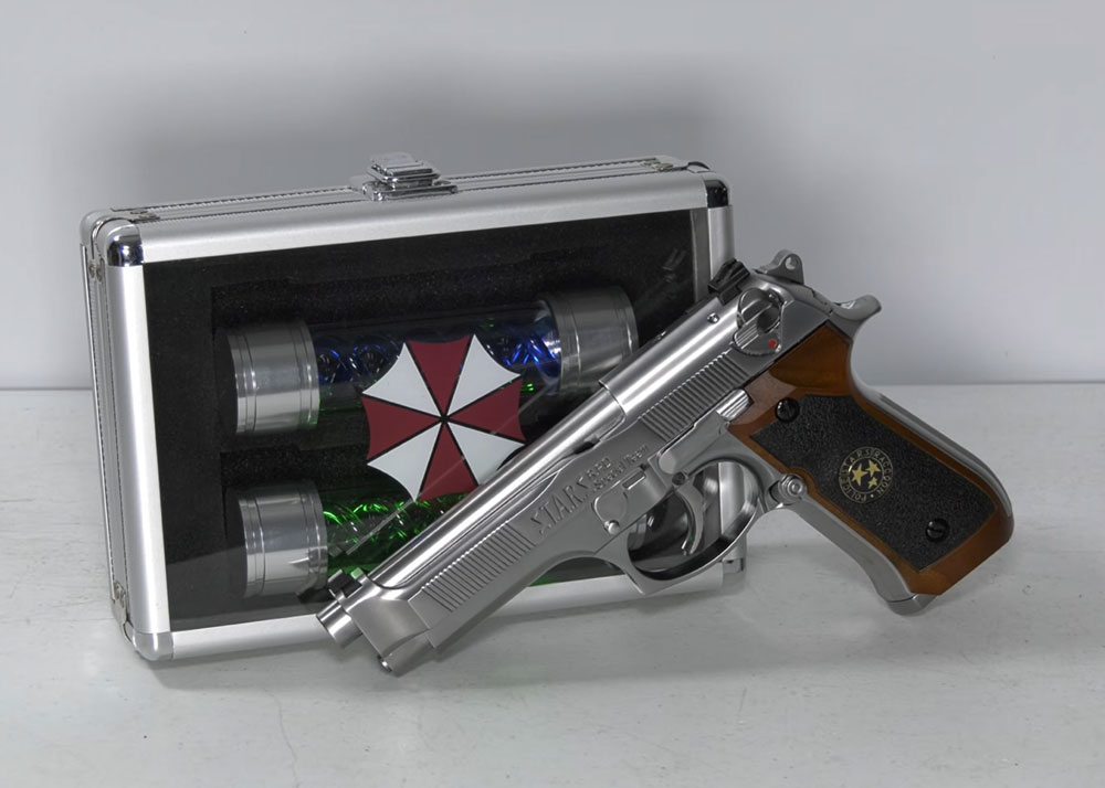 Airsoft Mike WE Airsoft Biohazard Samurai Edge Silver M92 Gen 2