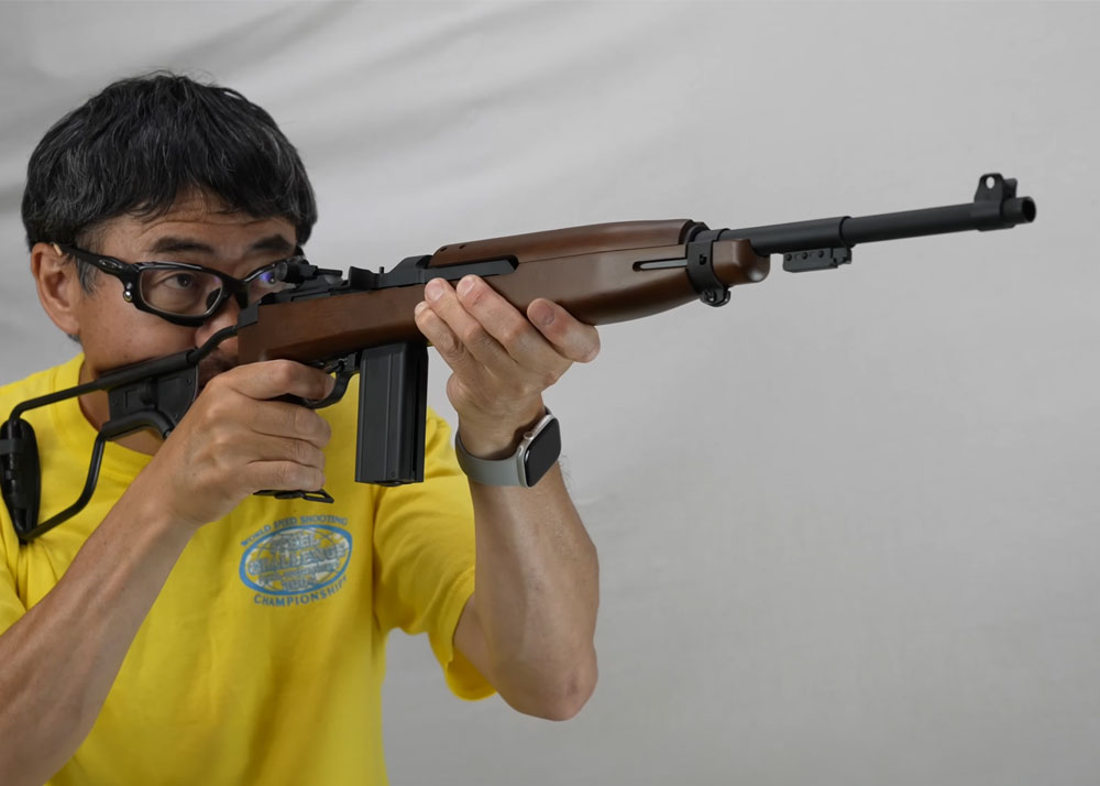 Mach Sakai: EMG/King Arms M1 Paratrooper CO2 GBB Real Wood Gun