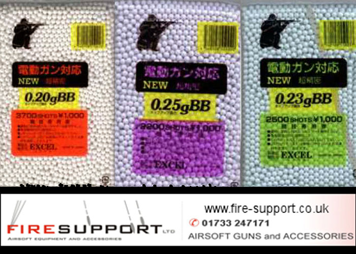 Excel .20, .25 & .23 BBs In Stock At Firesupport Popular Airsoft