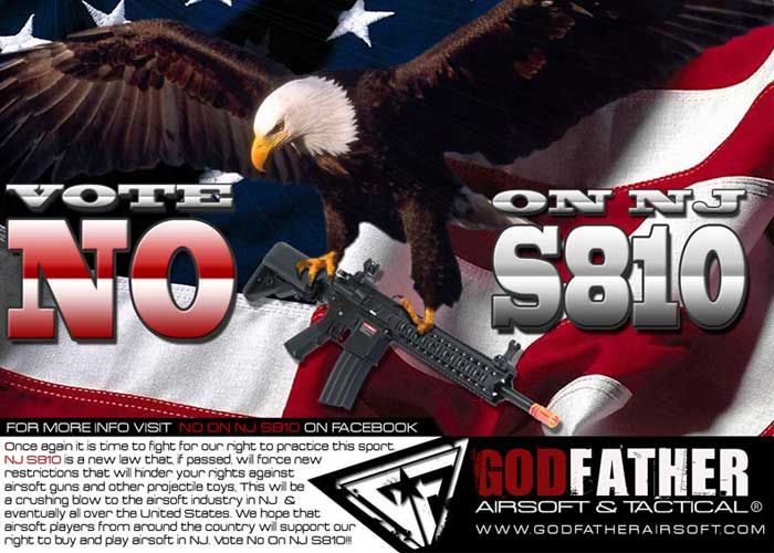 Say No On NJ S810 In New Jersey! Popular Airsoft To The