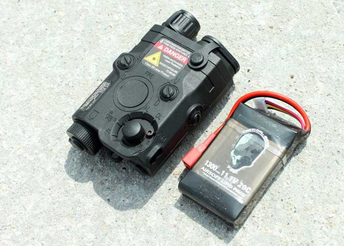 TMC AN/PEQ15 Battery Case with Red Laser Popular Airsoft To