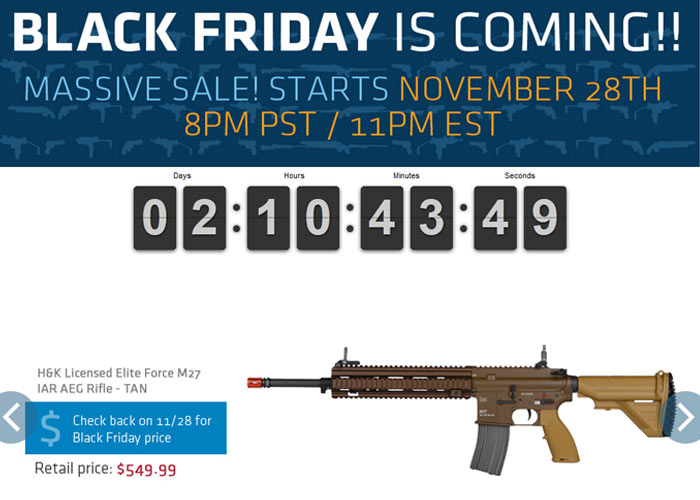 Airsoft Black Friday Deals Are Coming Popular Airsoft To The