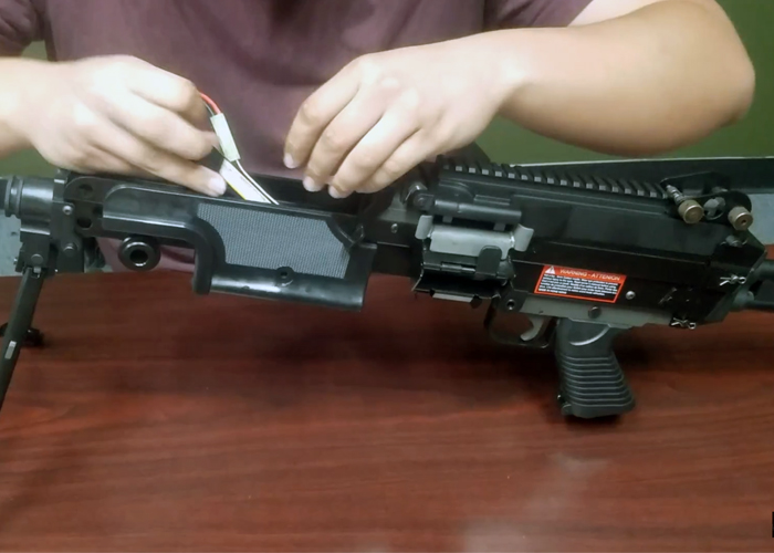 Installing Battery Into A CA M249 Popular Airsoft To The Airsoft World