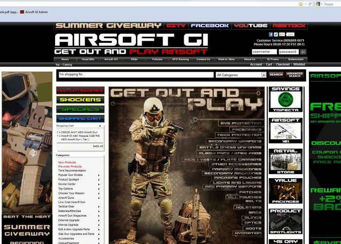 Airsoft GI Online Store New Features Popular Airsoft To The