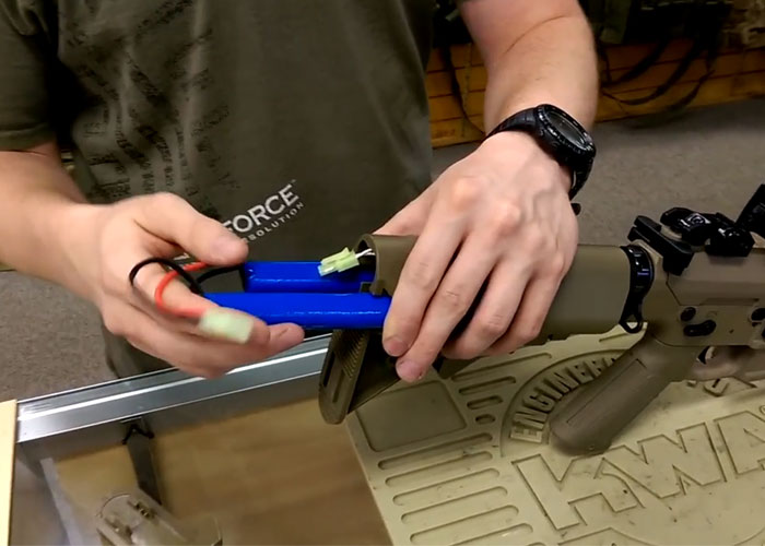 Howto Fit A Battery In A CA Stock Popular Airsoft To The