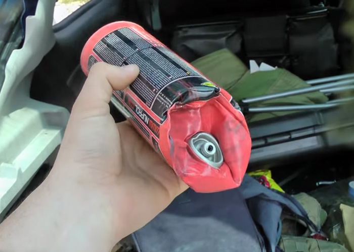 BodgeUps Red Gas Can Explodes In Car Popular Airsoft To The