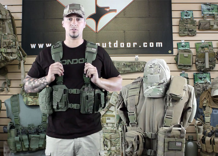 CONDOR RONIN CHEST RIG ARMY VEST TACTICAL CARRIER AIRSOFT MOLLE WEBBING MULTICAM