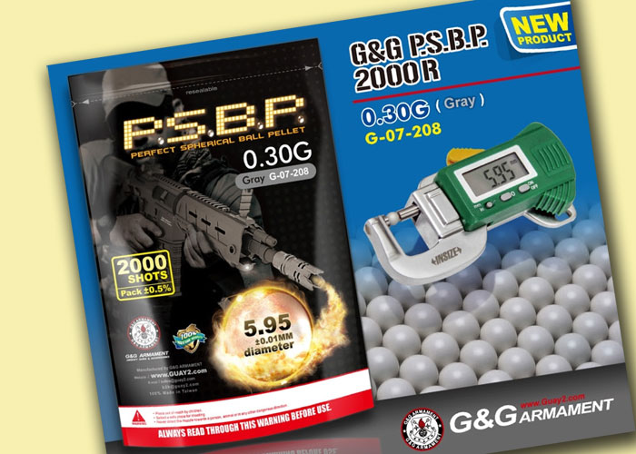 G&G PSBP BBs in 2000Round Packs Popular Airsoft To The