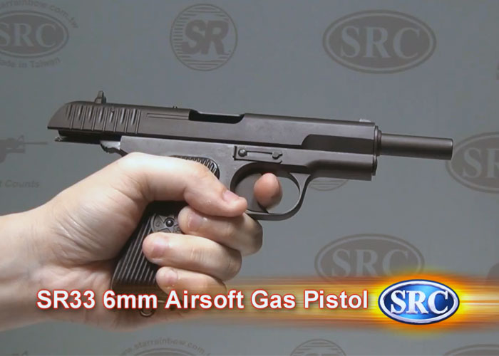 SRC SR33 Full Metal 6mm Airsoft Pistol Demo Popular Airsoft