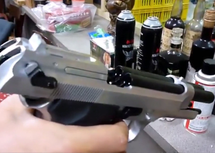 WE Airsoft Double Barreled M92 GBB Pistol Popular Airsoft To