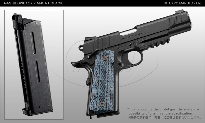 TM M45A1 Black GBB Pistol 03
