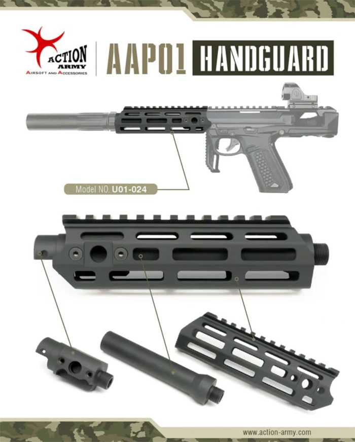 Airsoft Atlanta: Action Army AAP-01 Handguard Kit 02