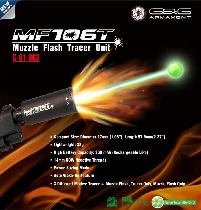 G&G MF106T Muzzle Flash Tracer Unit At Airsoft Atlanta Popular