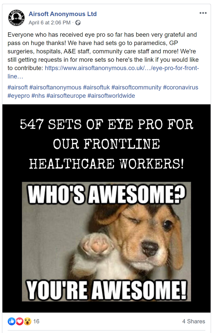 Airsoft Anonymous Eyepro Campaign Facebook