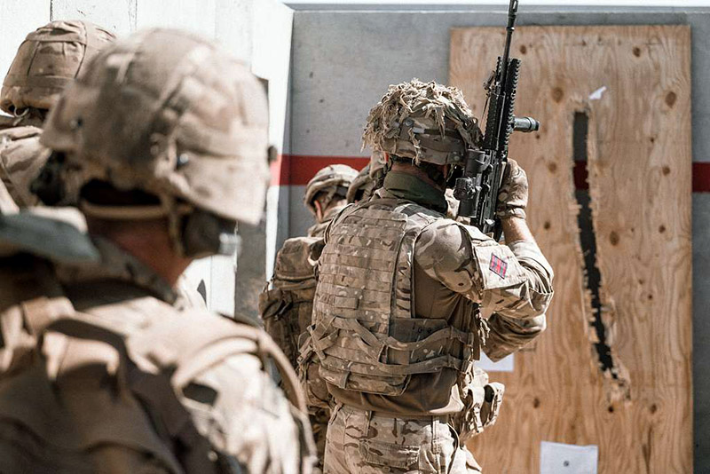 British Army Commandos during Integrated Training Exercise 1-20 at Marine Corps Air Ground Combat Center (MCAGCC) 2019 02