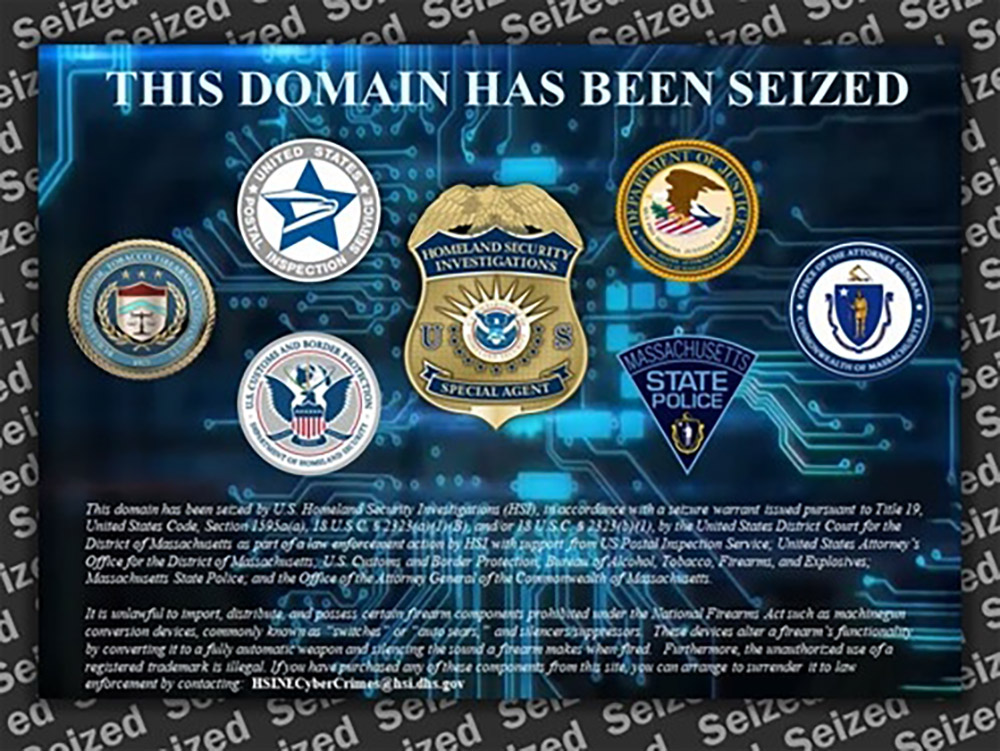 Seized Domain Names by the DOJ