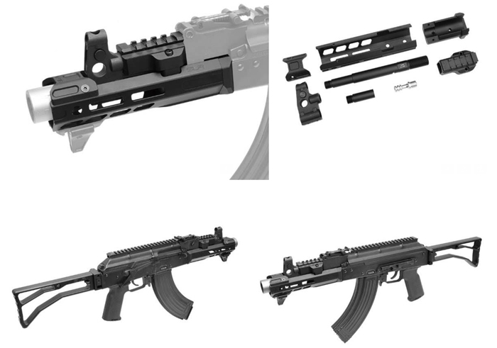 DYTAC SLR ION Lite M-Lok Handguard Kits & AK Folding Stock For GHK 04