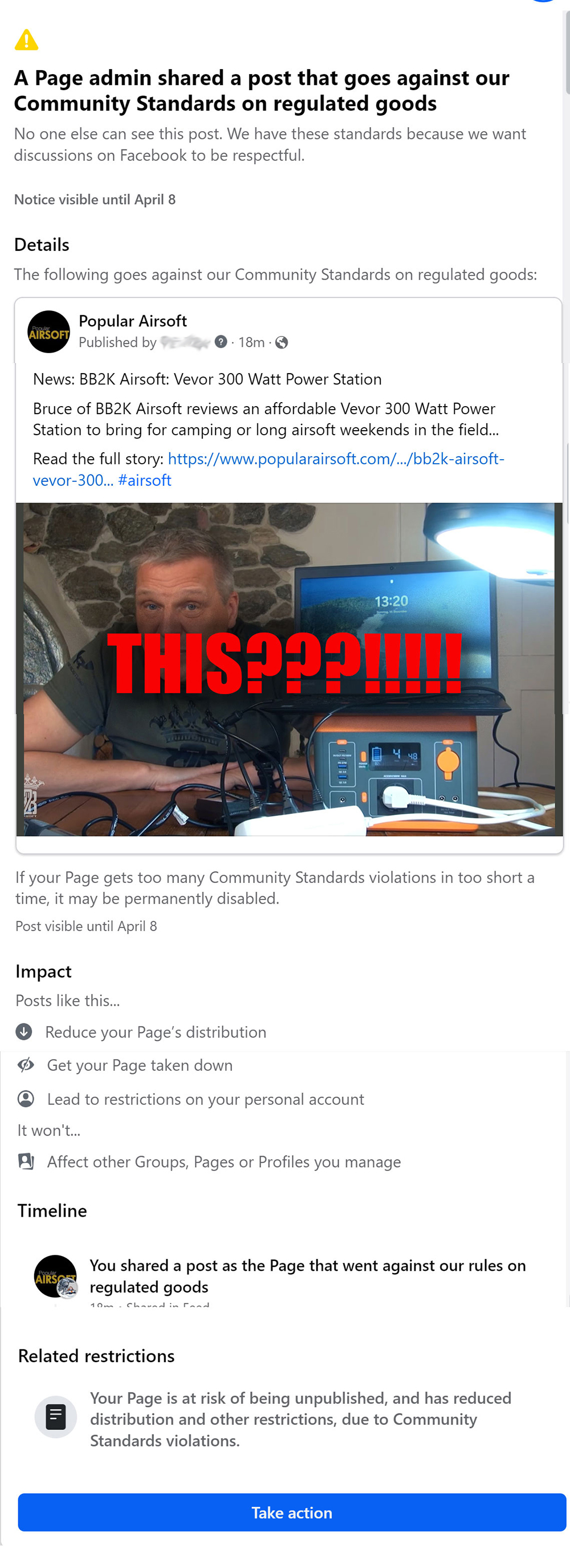 FB Unfair Removal