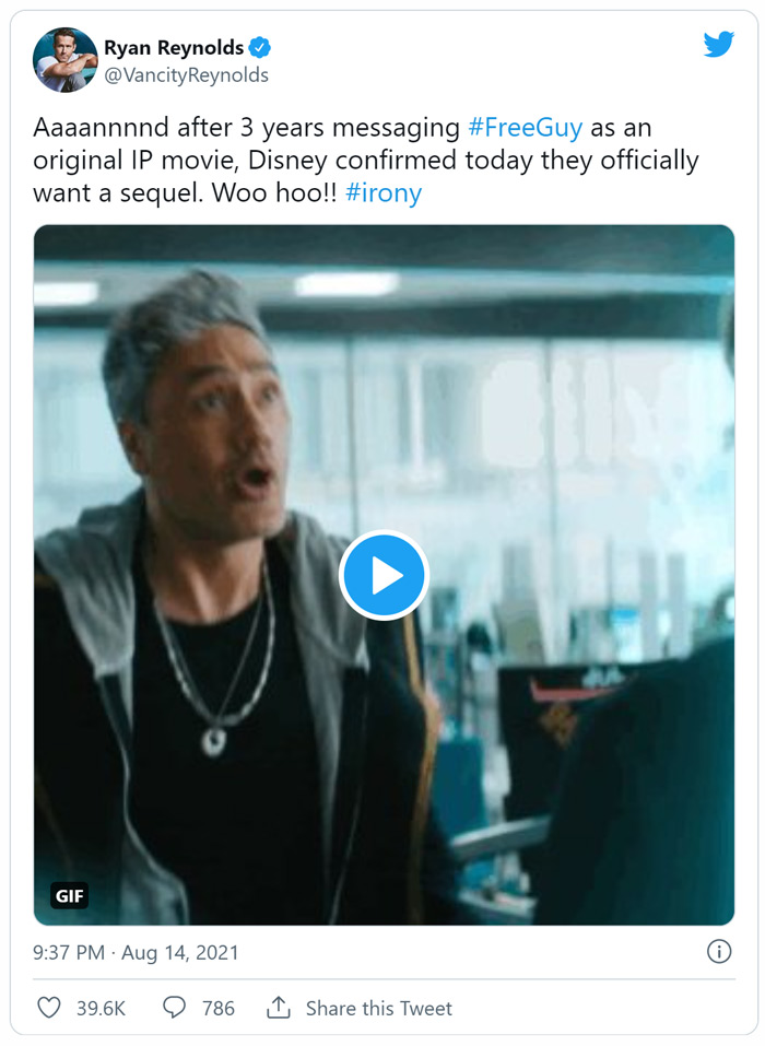 Free Guy 2 tweet