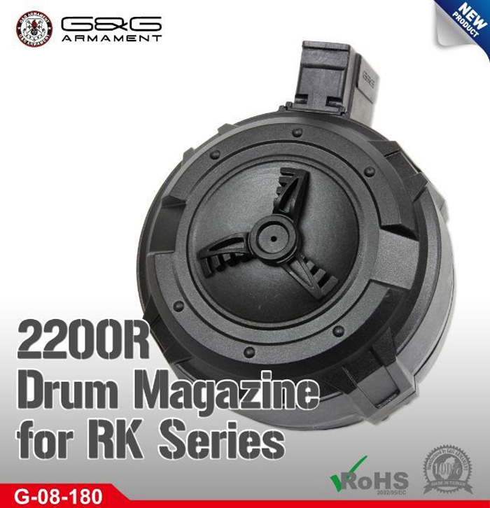 G&G 2200 Round Drum Magazine For RK Series 02