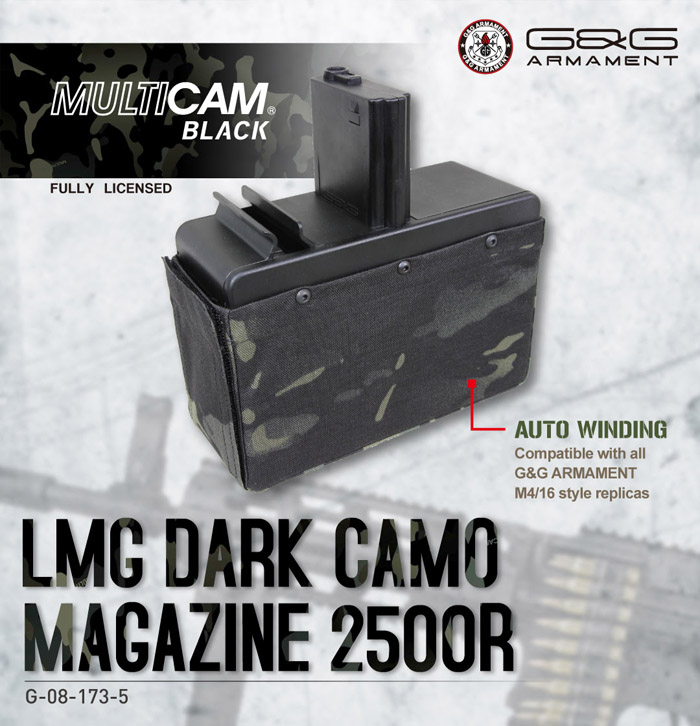 G&G LMG MultiCam Black Box Magazine Popular Airsoft To The
