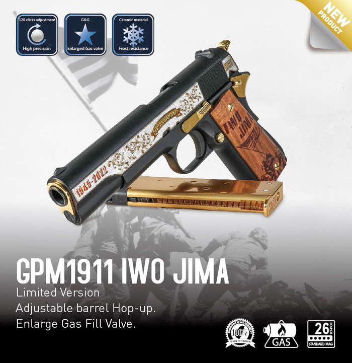 G&G GPM1911 Iwo Jima GBB Pistol 03